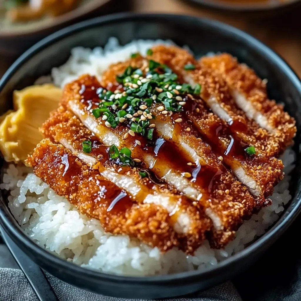 Japanische Katsu-Bowls mit Tonkatsu-Sauce