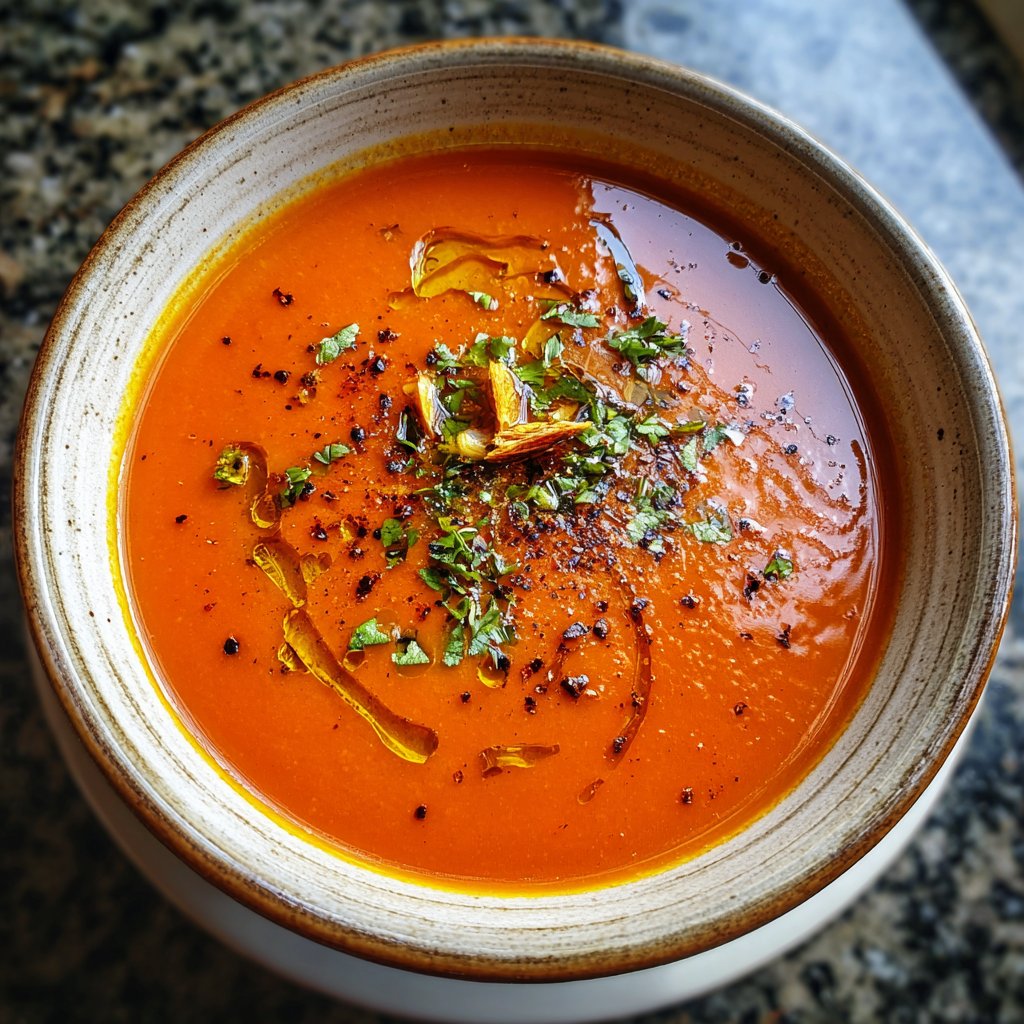 Tomatensuppe mit Knoblauch