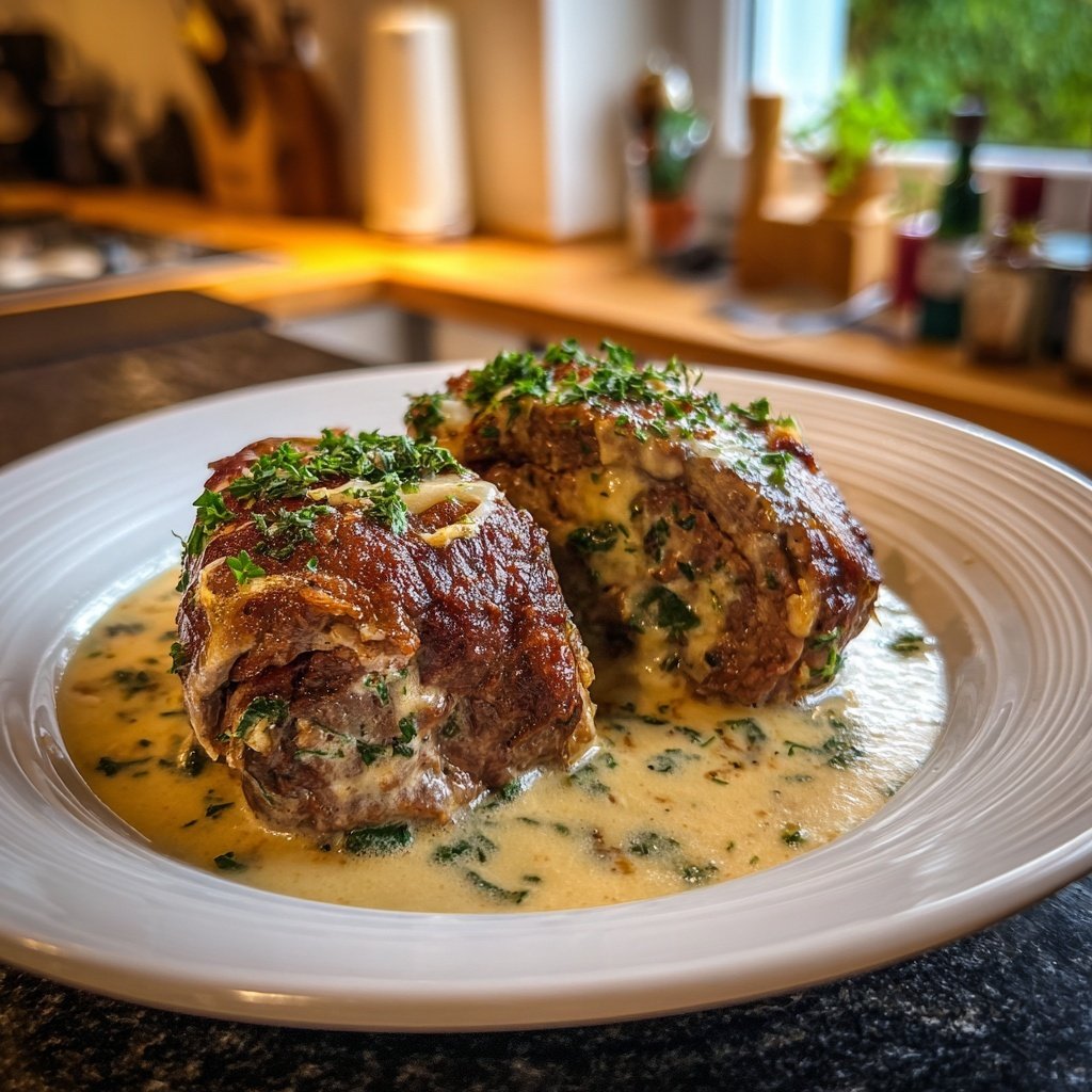 Hausmannskost Rinderrouladen mit Rahmsoße