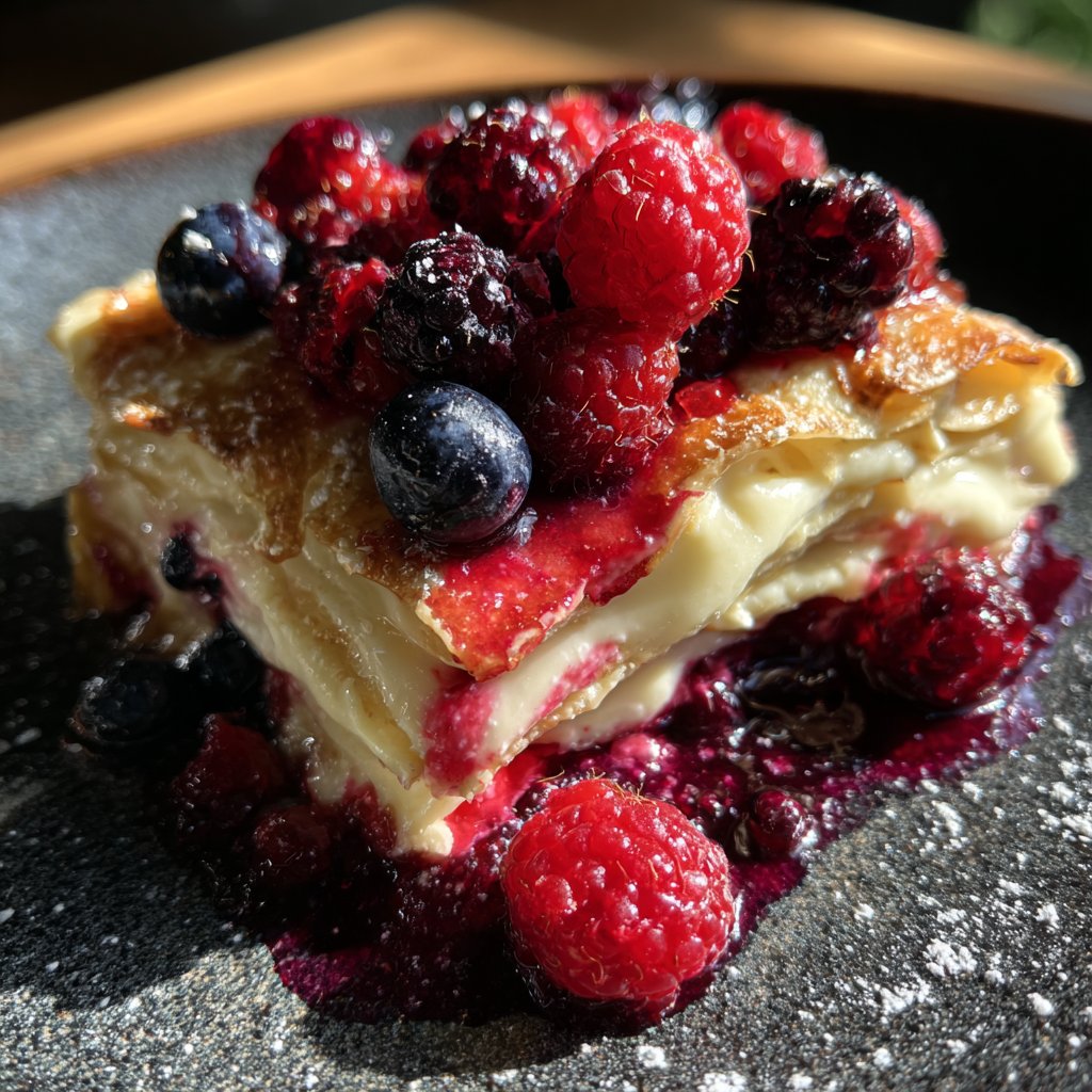 Dessertlasagne mit Beeren