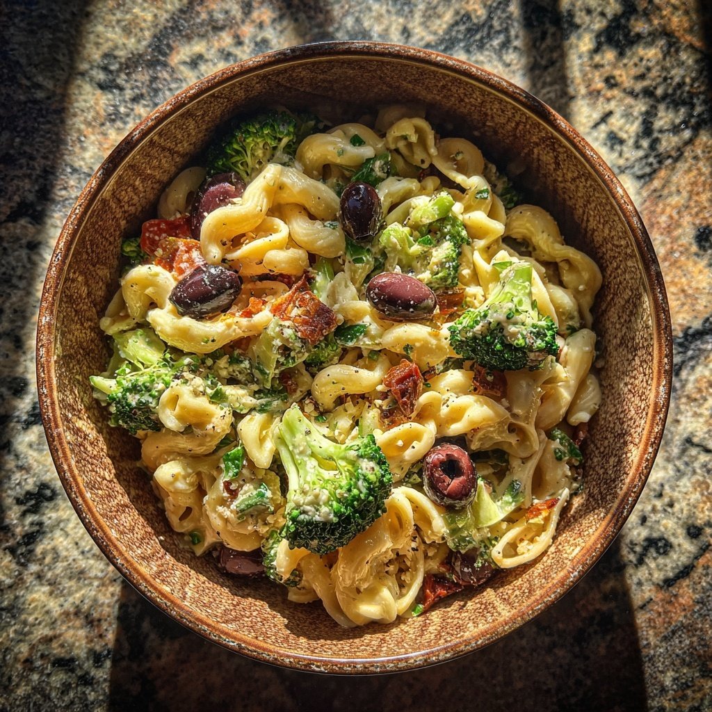 Mediterraner Nudelsalat Mit Brokkoli