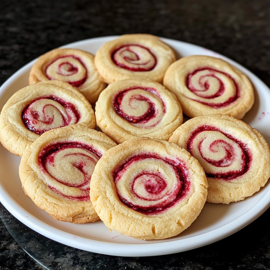 Himbeer Swirl Shortbread Kekse – Süße & Elegante Leckerei