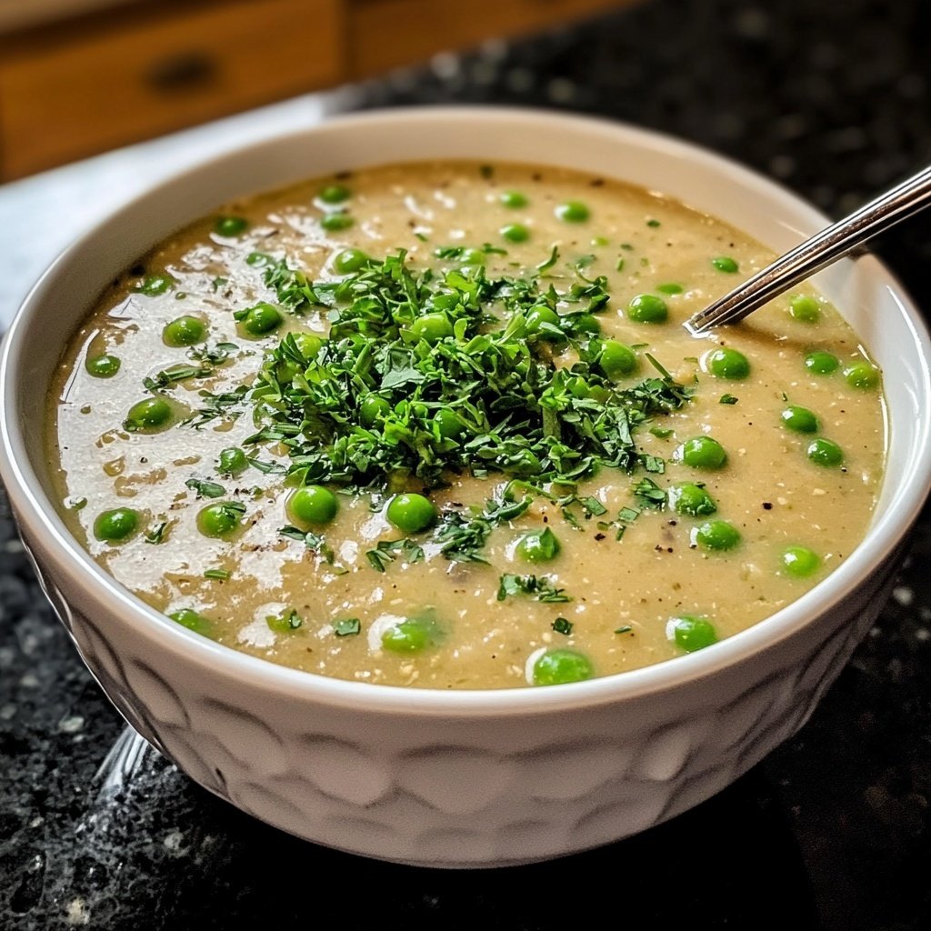 Vegane Erbsensuppe