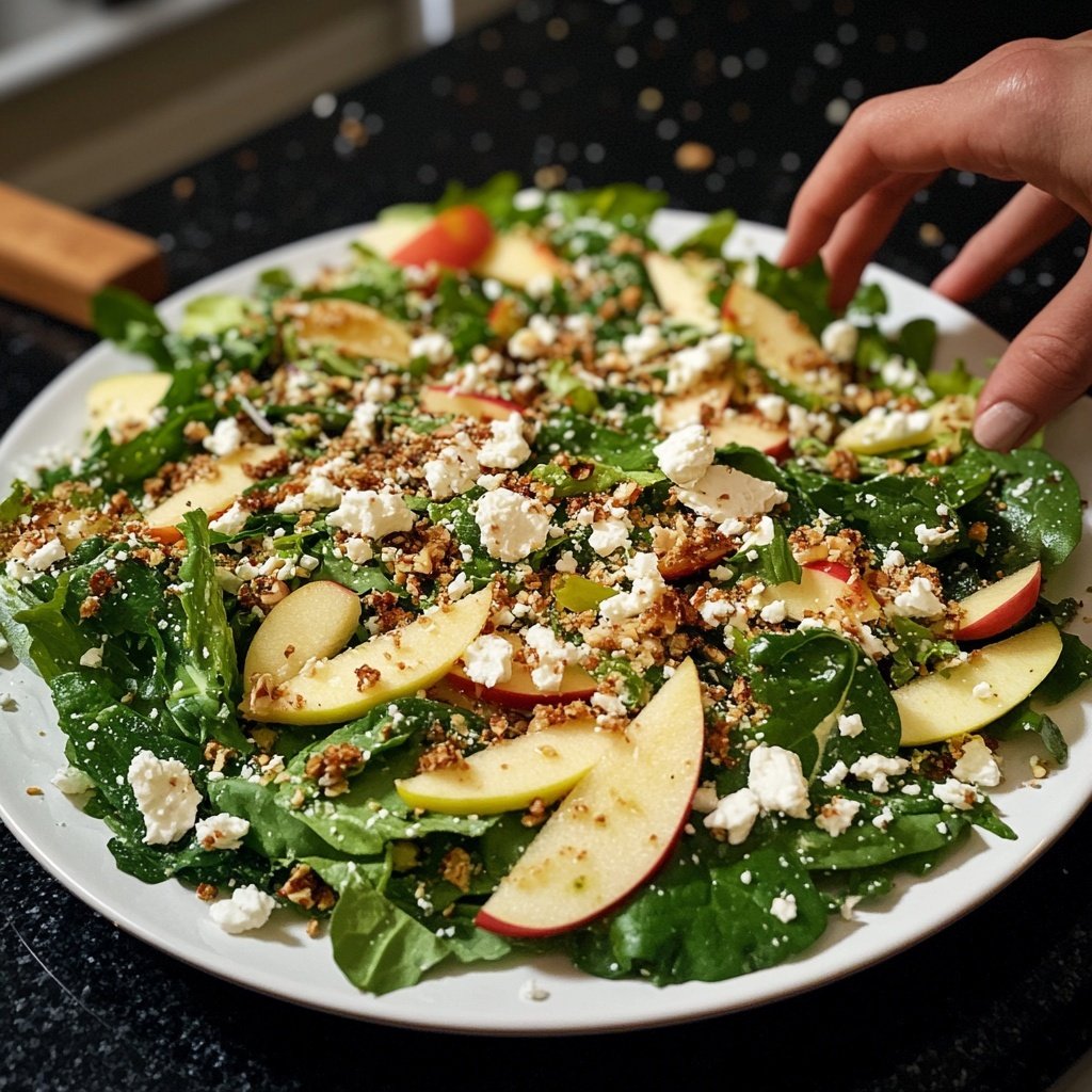 Brokkoli-Salat mit Äpfeln, Nüssen & Feta – Knackig & frisch