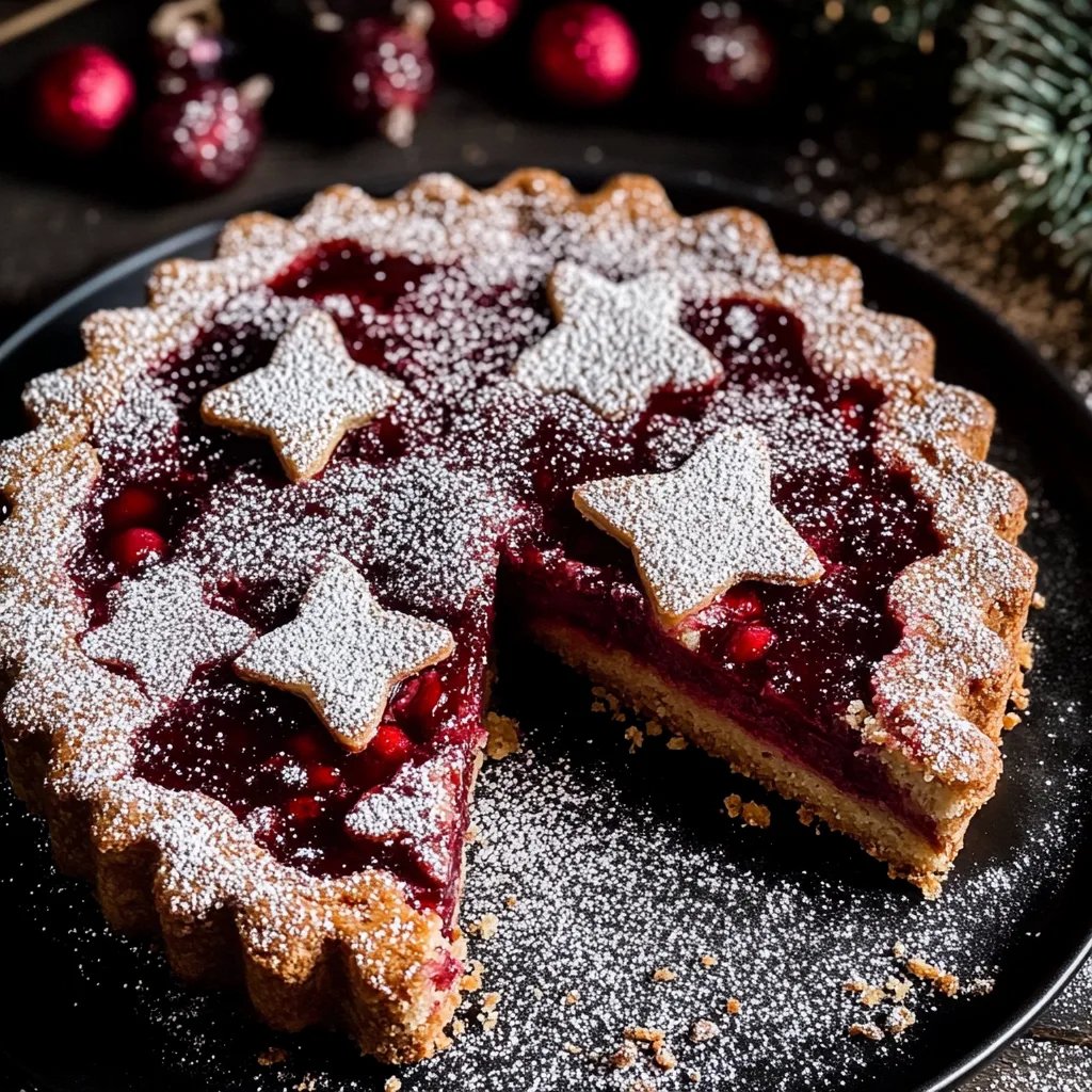 Linzer Torte mit Sternen