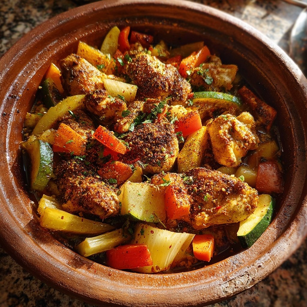 Internationale Küche Marokkanisches Hähnchen-Tagine