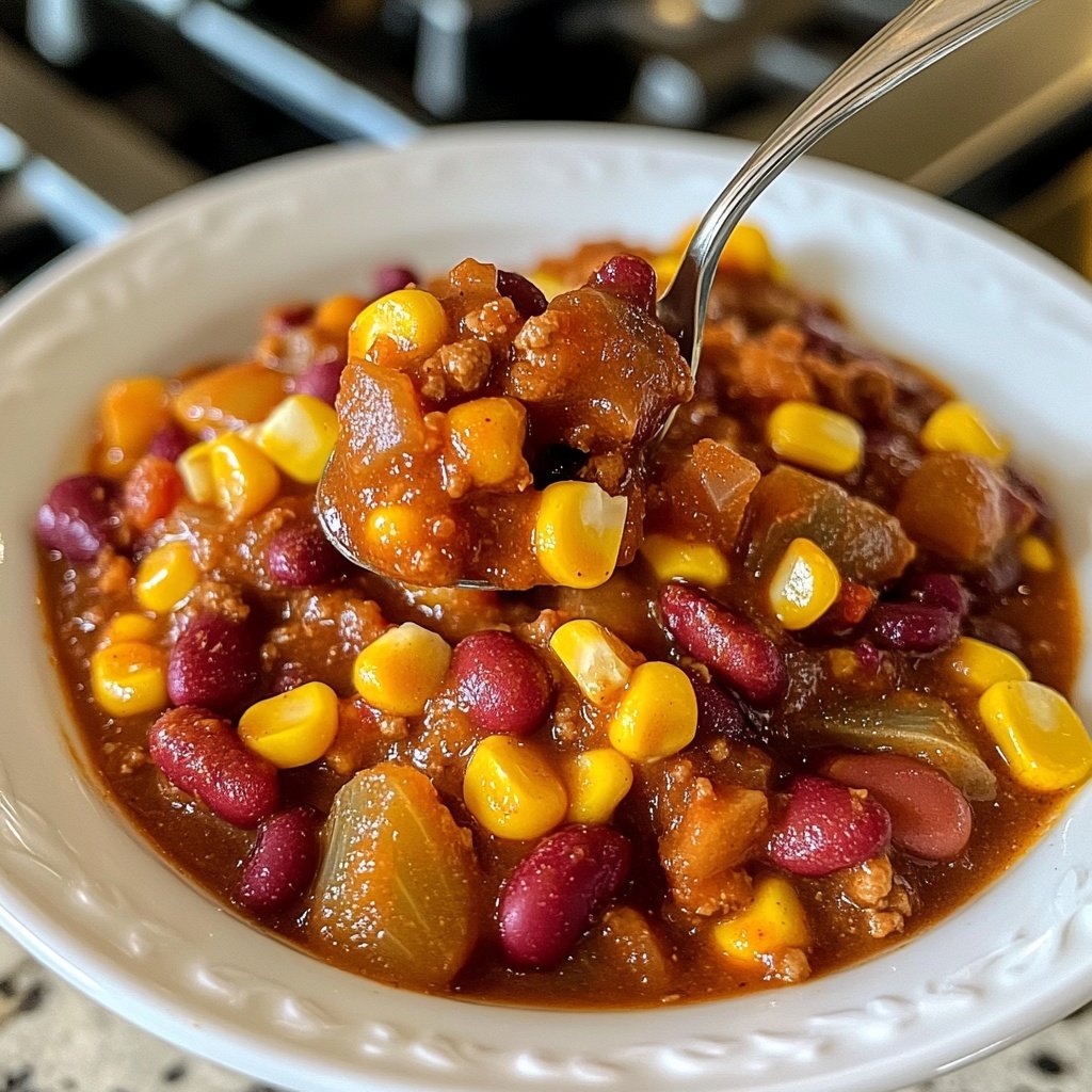 Chili sin Carne mit Mais