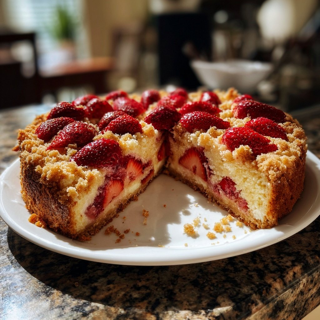 Erdbeer Streusel Schnitten