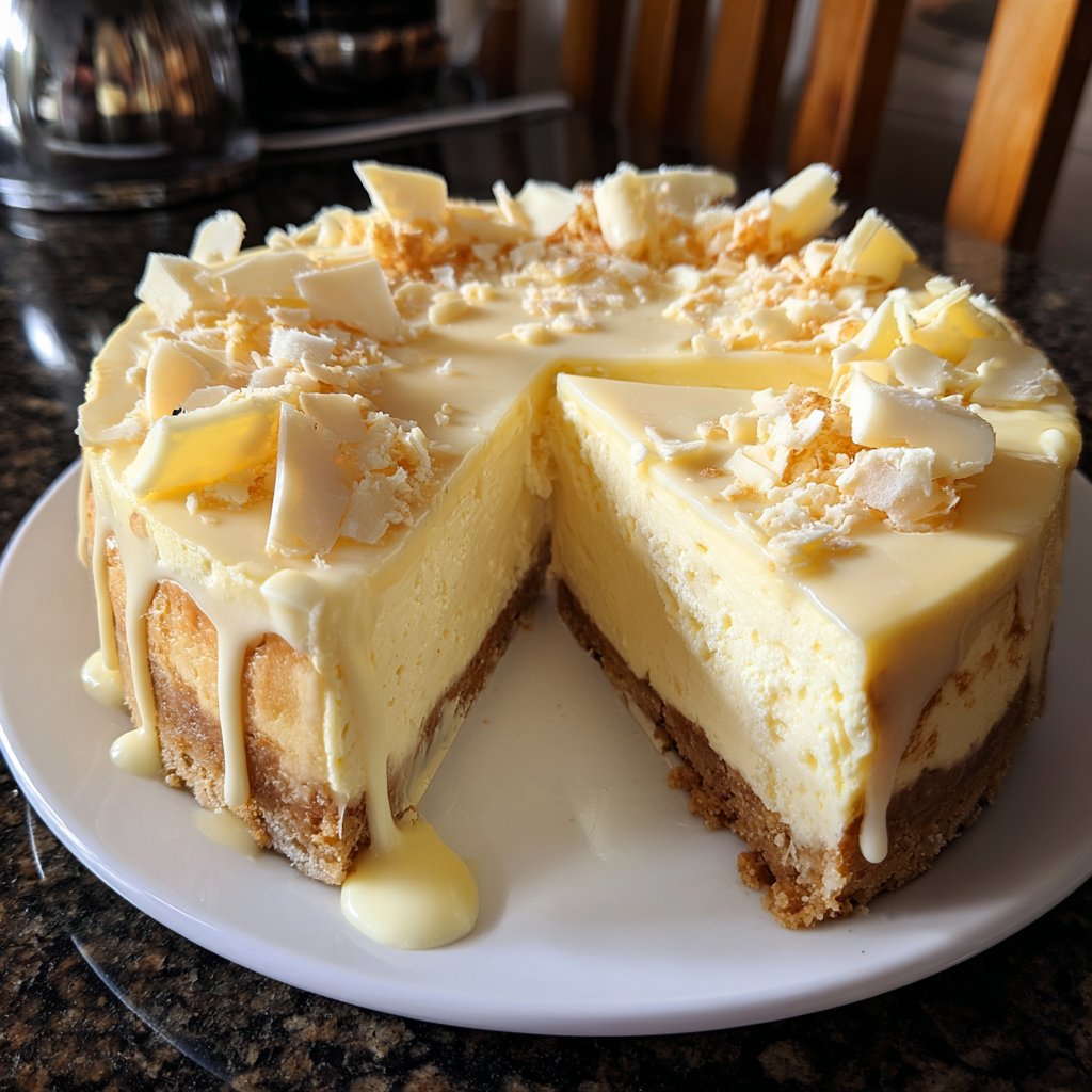 Cheesecake mit weißer Schokolade